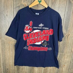 MLB Cleveland Indians Vintage 1995 AL Champions Graphic T-Shirt Nutmeg Baseball
